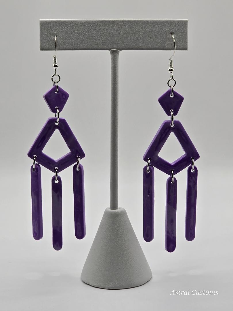 Pentagon Drop Earrings