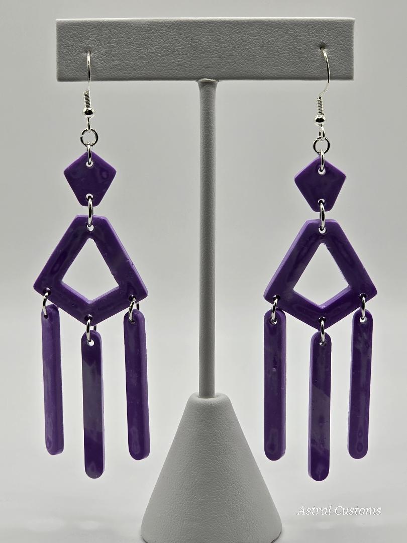 Pentagon Drop Earrings